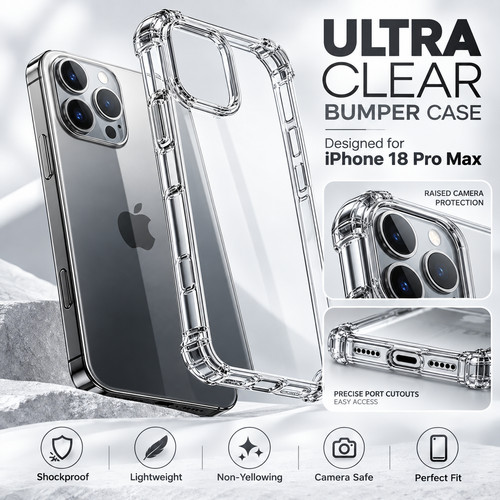 Shockproof transparent bumper - transparent,